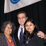 From left: Dr. Naushira Pandya, Dr. John Symeonides, and 2nd place Poster Study winner Dr. Sweta Tewary during annual awards luncheon