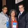 From left: Poster presenter Dr. Kenya Rivas, Dr. Naushira Pandya, and Dr. John Symeonides during the annual awards luncheon
